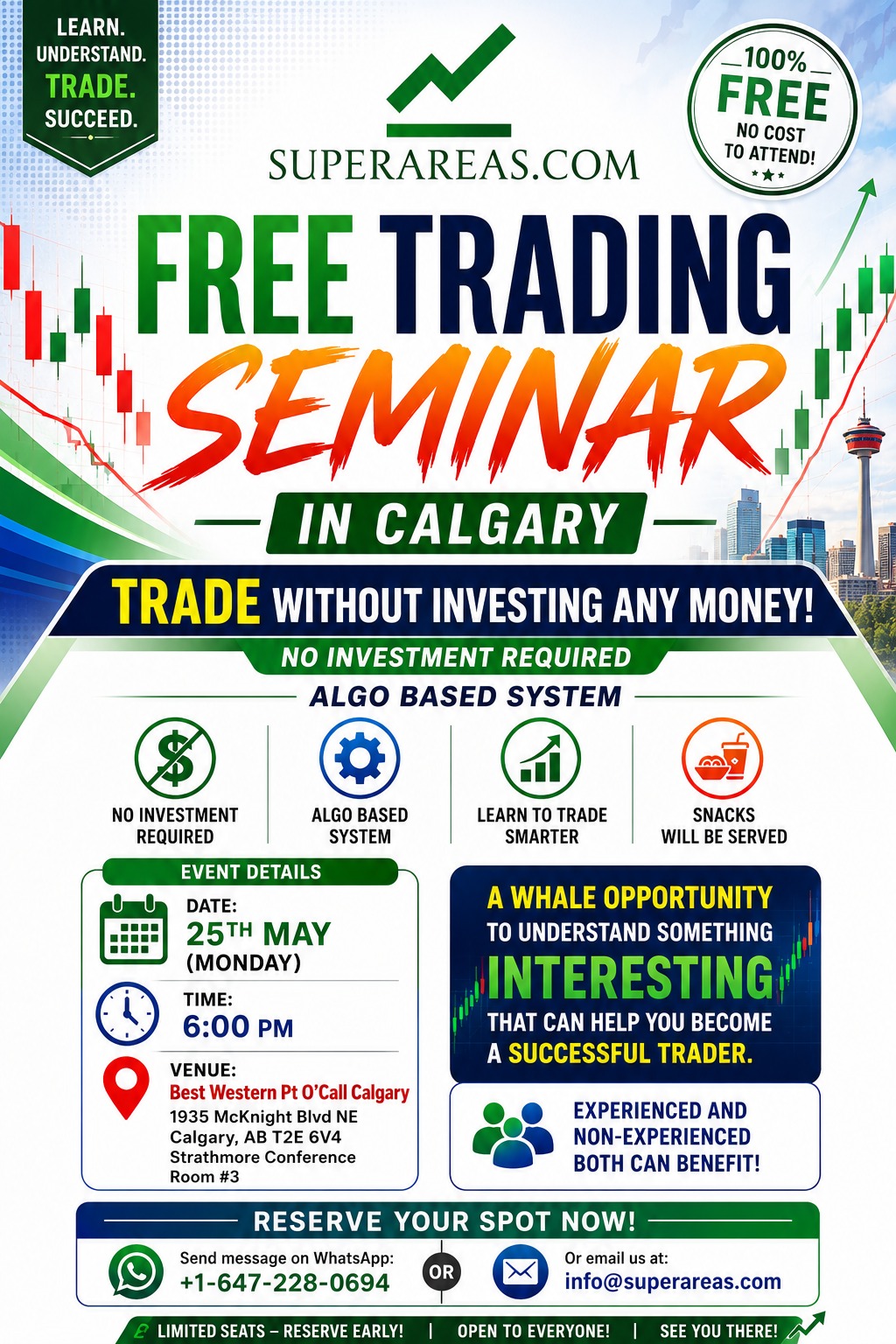 SuperAreas Free Trading Seminar — May 25, 2026, Calgary, Alberta