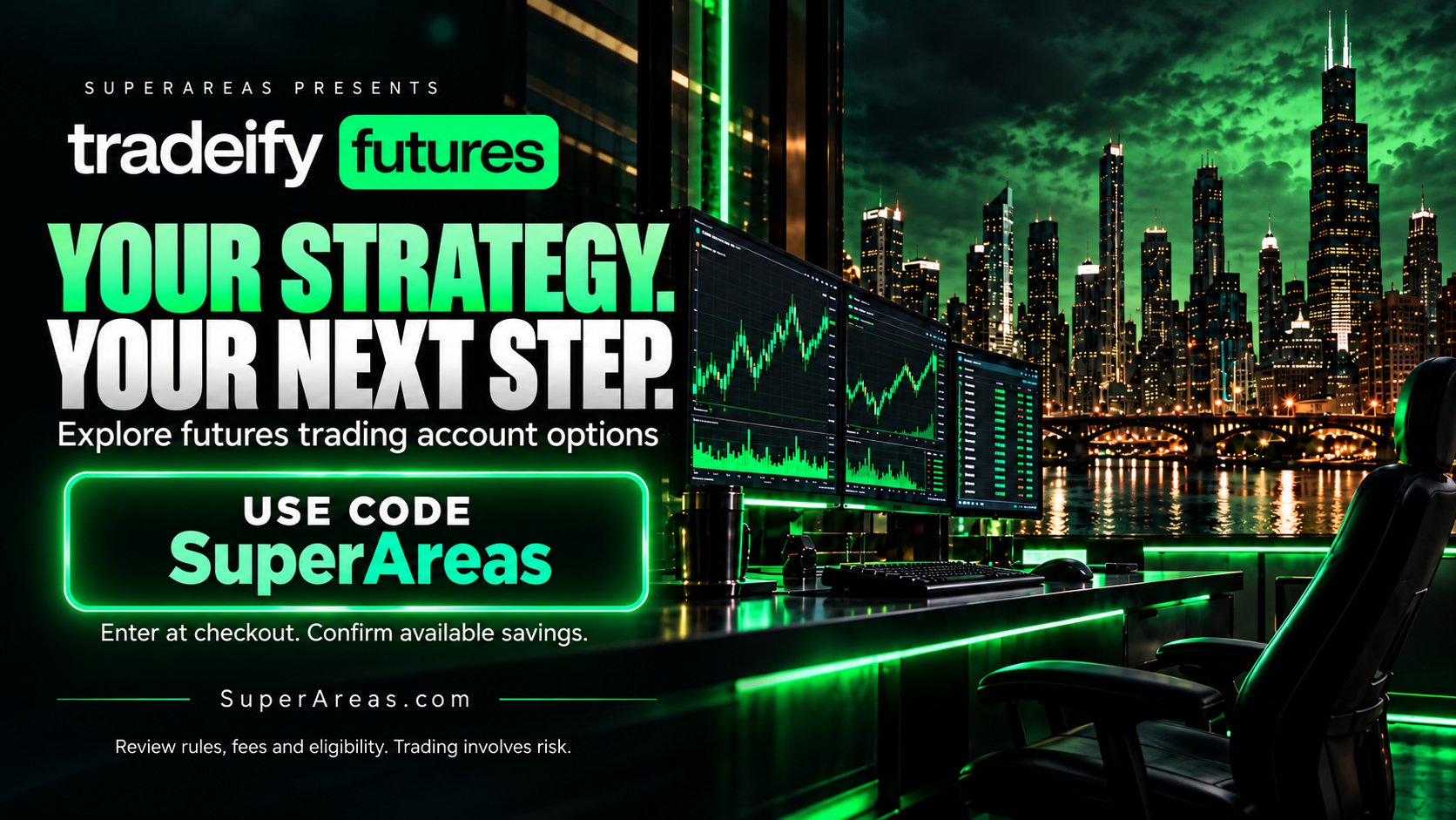 Tradeify. Use code SuperAreas