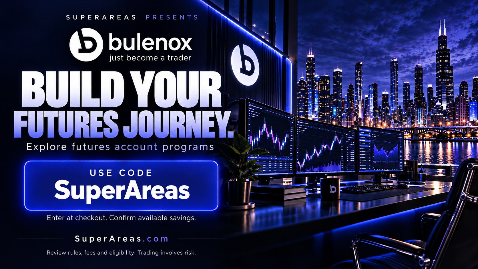 Bulenox. Use code SuperAreas