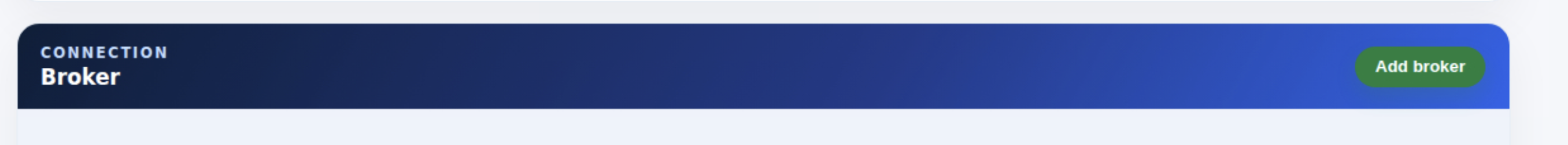 Add broker button